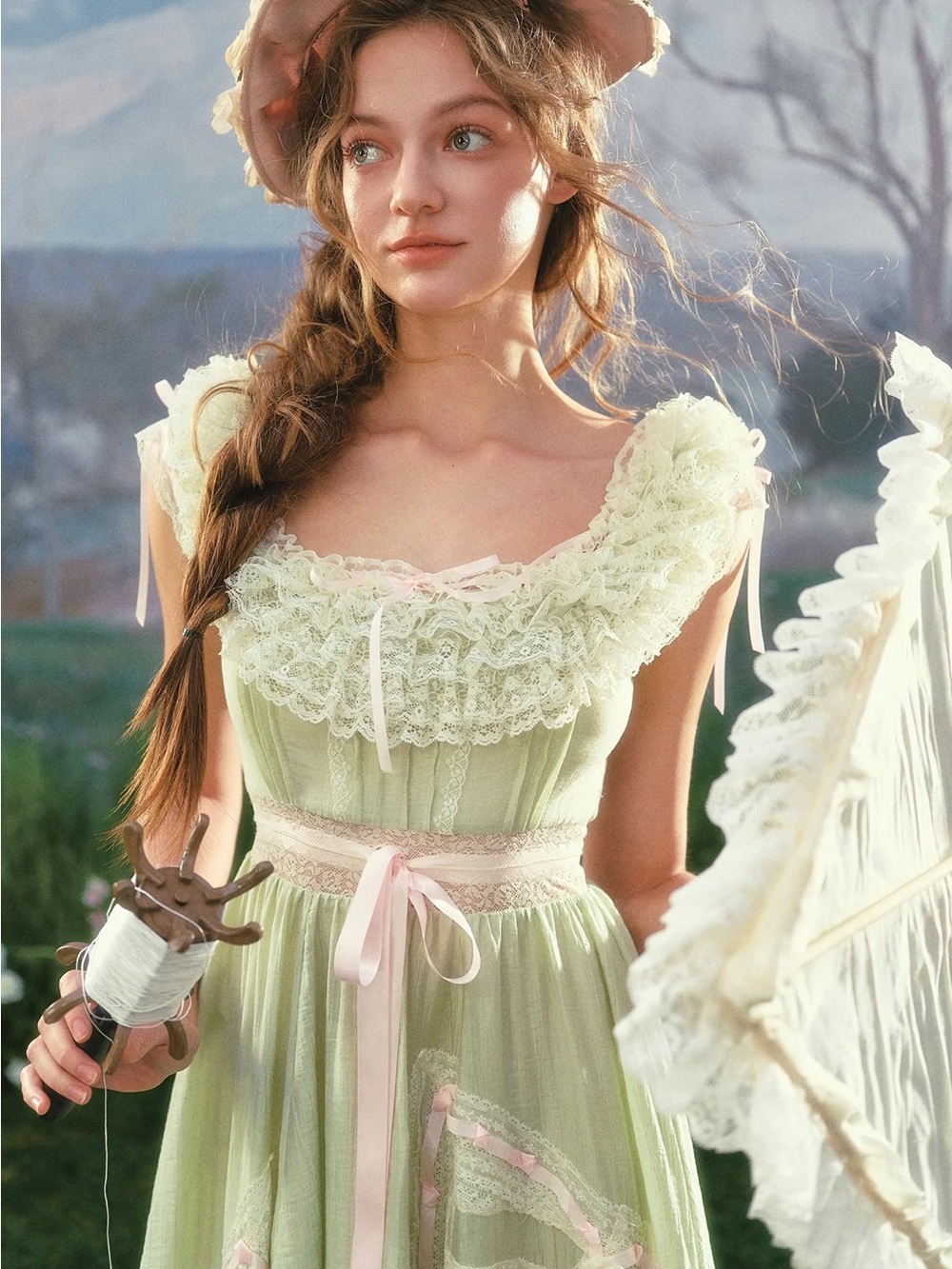 NEW LaceMade Green Kite Dress - Picture 6 of 16